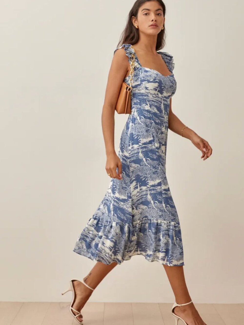 Reformation Bondi Dress Midi Dress Size 4 - Picture 3 of 6